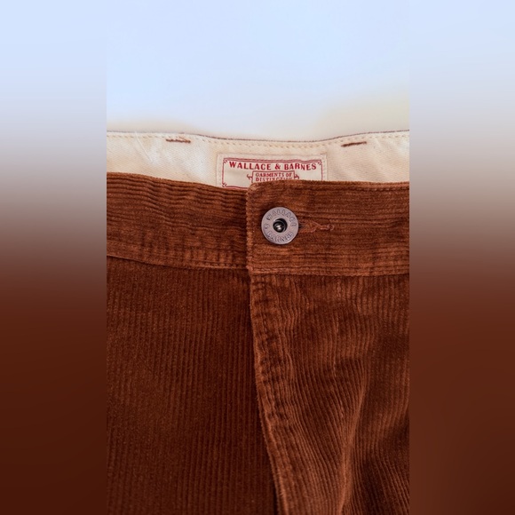 WALLACE & BARNES JCREW MENS RICH  BROWN CORDUROY CARPENTER PANTS 30x32 - Picture 4 of 9
